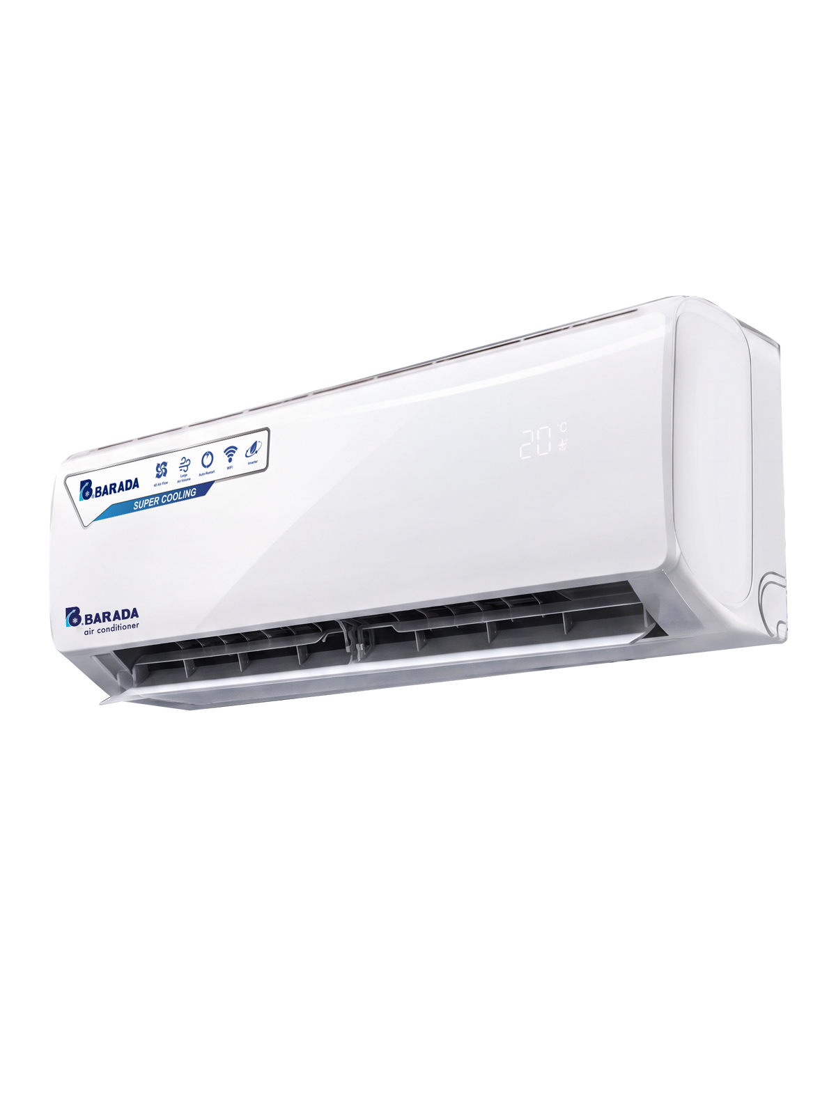 مكيف هواء سبليت من سلسلة BARADA FROST X INVERTER   - سعة 1.5 طن، 16,800 وحدة حرارية بريطانية/ساعة T4 نظام تبريد